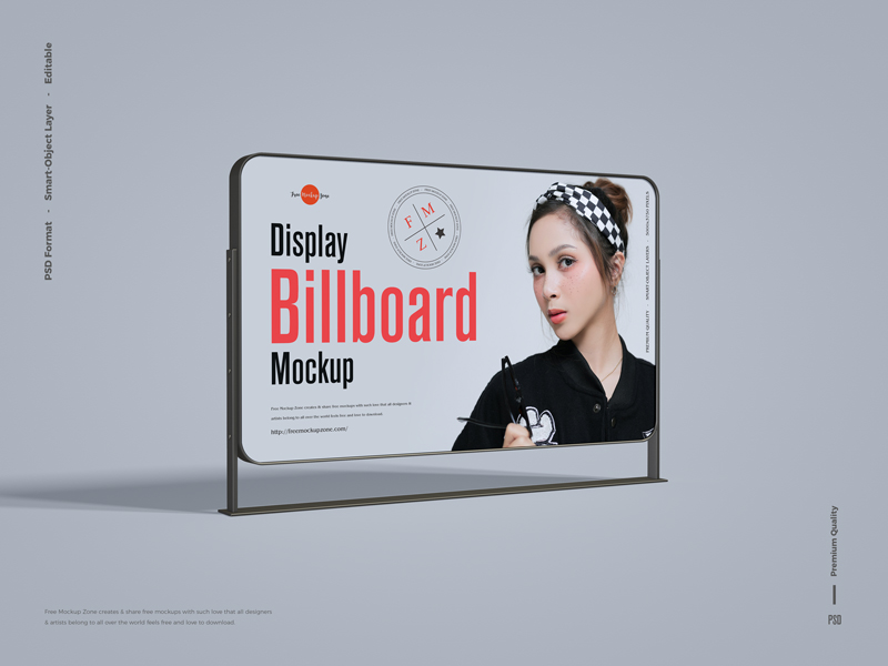 Free Horizontal Display Billboard Mockup - Free Mockup Zone