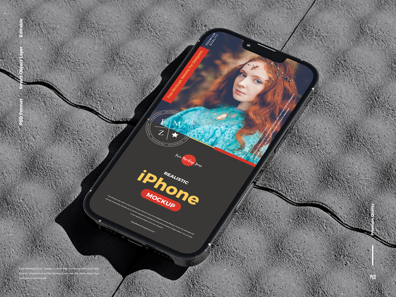 Free Realistic iPhone Mockup - Free Mockup Zone