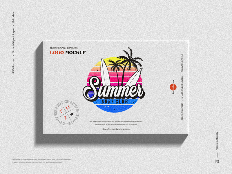 Free-Texture-Card-Branding-Logo-Mockup
