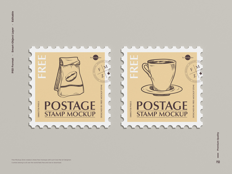 Postage Stamp Mockup - Free Vectors & PSDs to Download