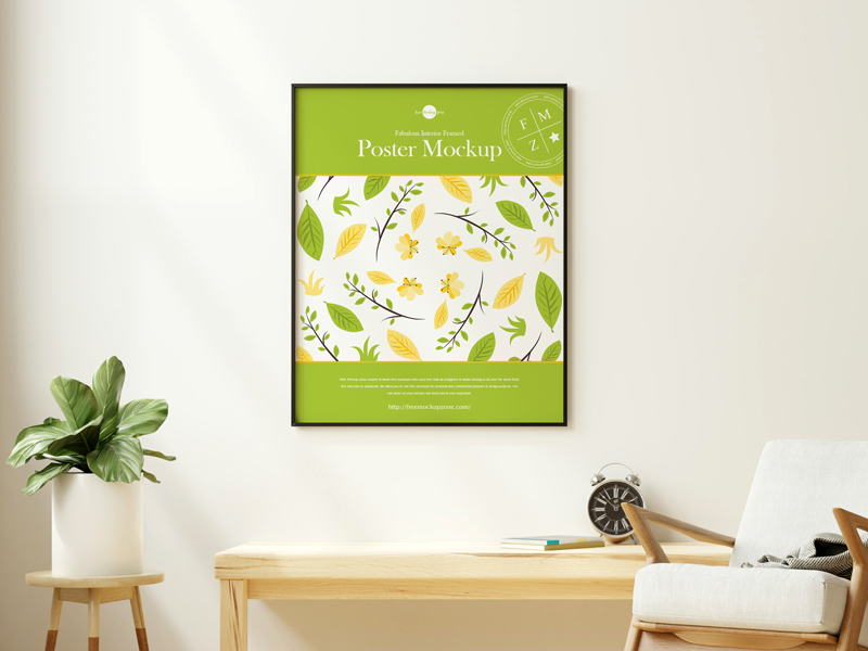 Free-Fabulous-Interior-Framed-Poster-Mockup-600