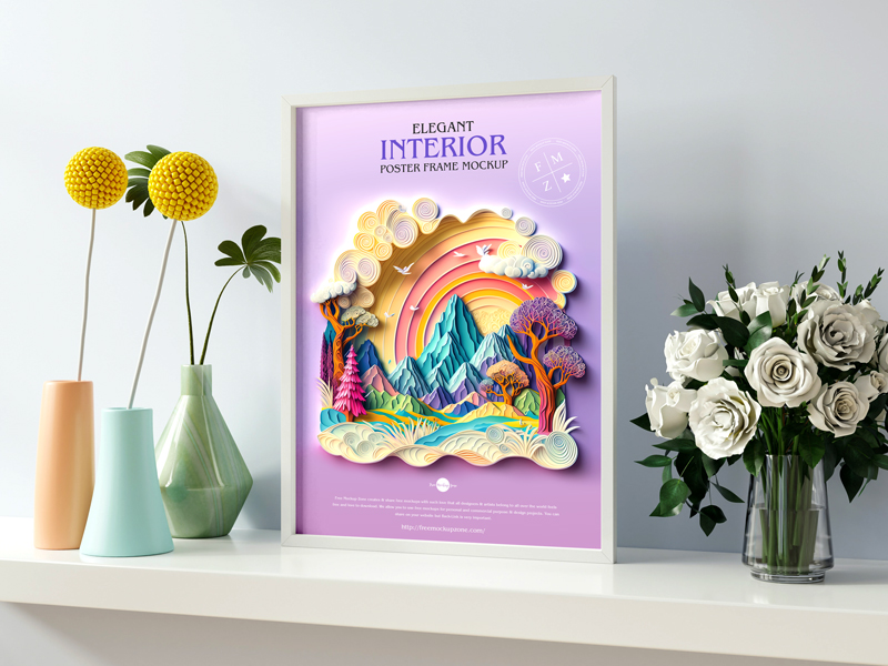 Free-Elegant-Interior-Poster-Frame-Mockup