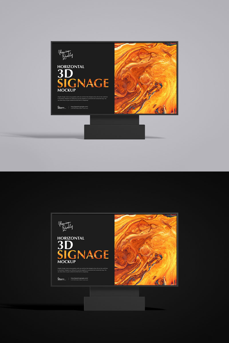 Free-Front-View-3D-Signage-Mockup