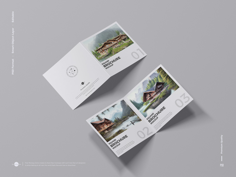 Free-Premium-Bi-Fold-Square-Brochure-Mockup