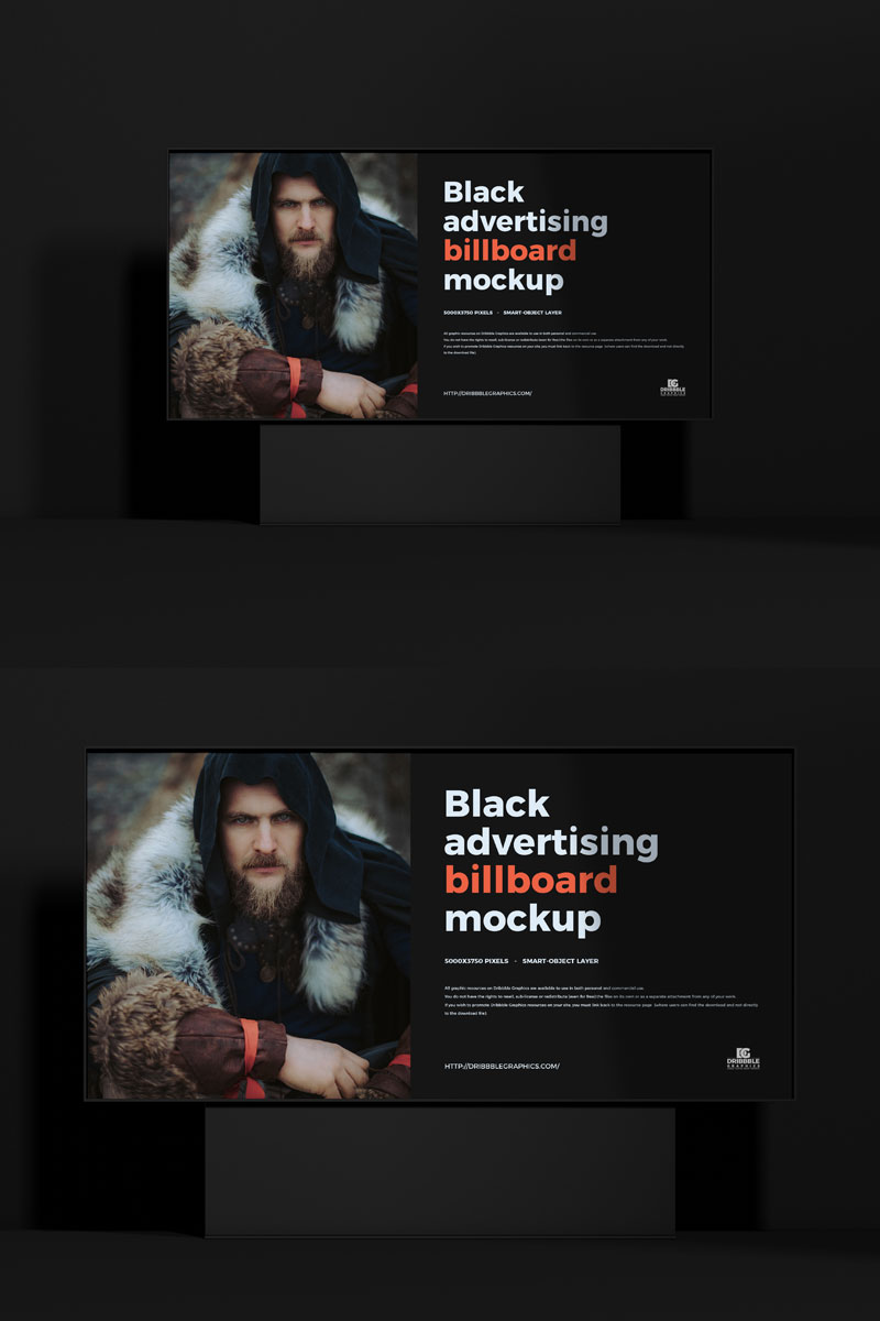 Free-Black-Billboard-Mockup