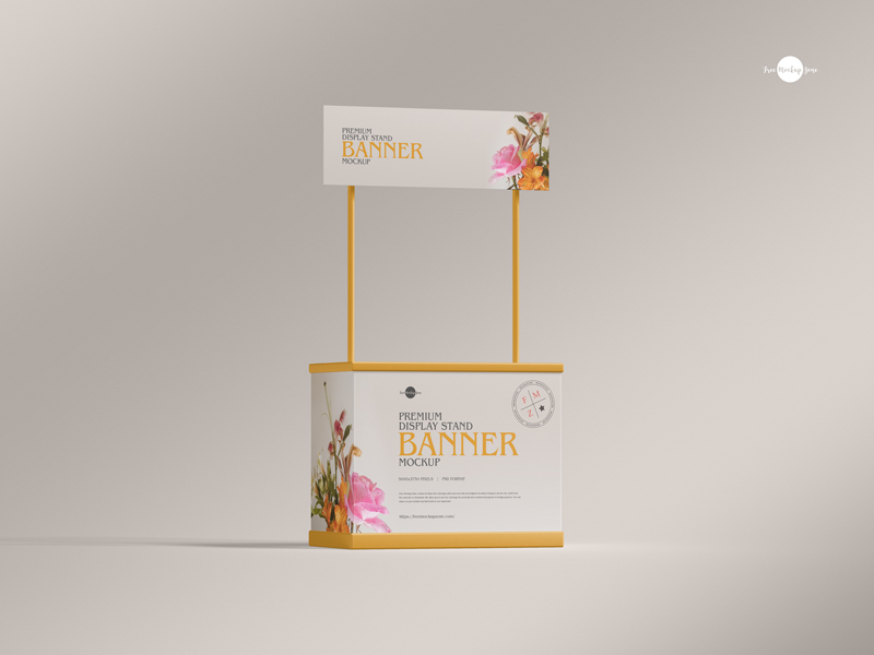 Free-Premium-Display-Stand-Banner-Mockup