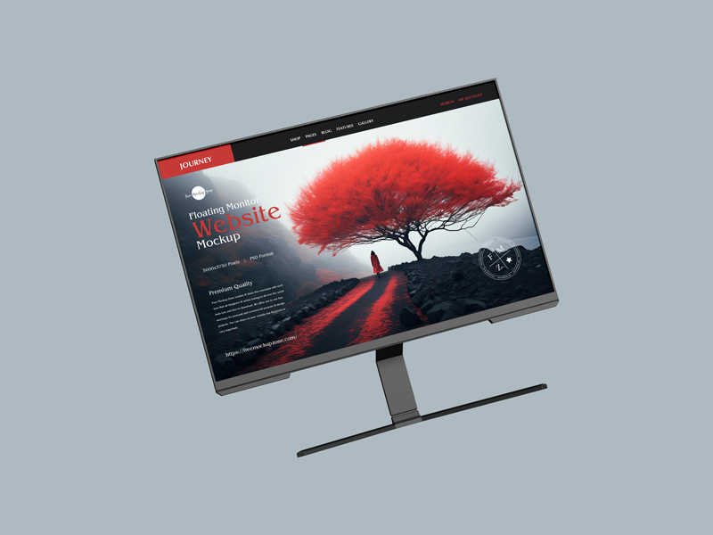 Free-Floating-Monitor-Website-Mockup