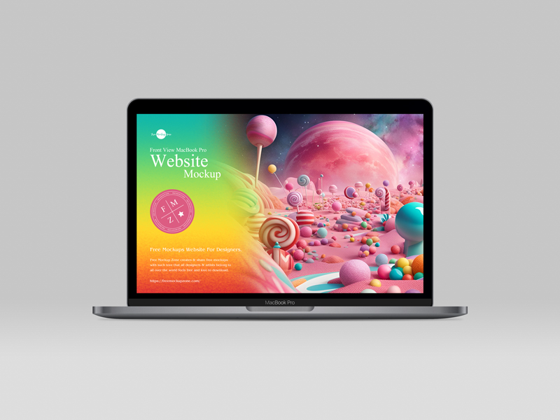 Free-Front-View-MacBook-Pro-Website-Mockup