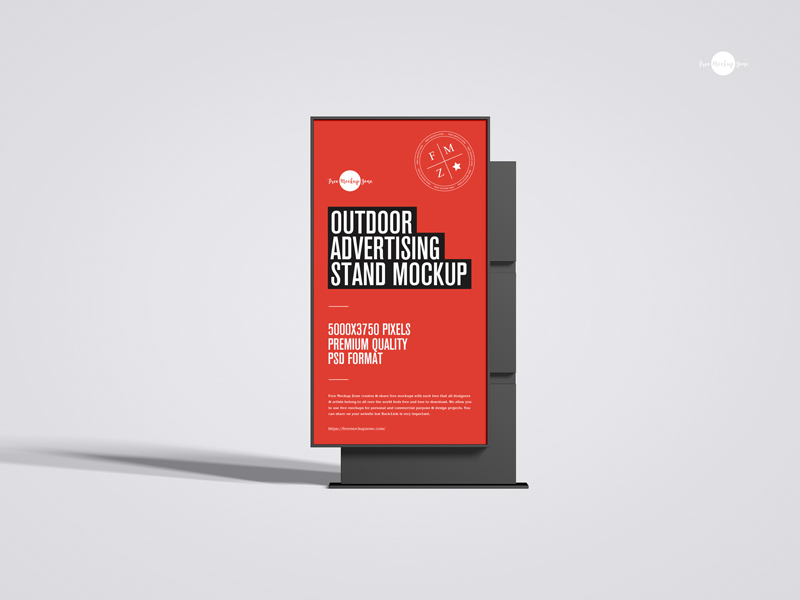 Free-Outdoor-Advertising-Stand-Mockup