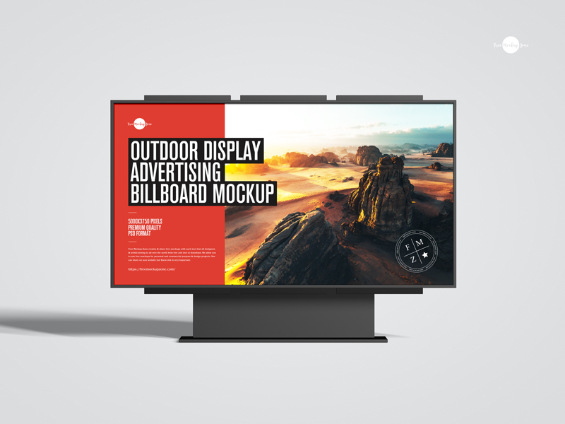 Free-Outdoor-Display-Advertising-Billboard-Mockup