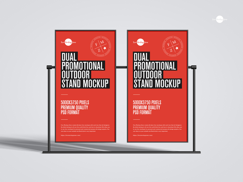 Free-Dual-Promotional-Outdoor-Stand-Mockup