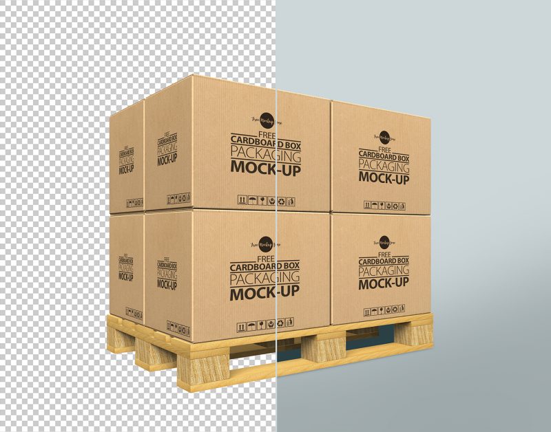 Download Free Cardboard Box Packaging Mock-up PSD For Graphic ...