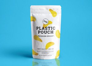 plastic pouch mockup