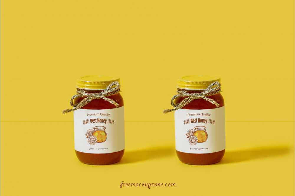 Download Free Honey Bottle Label Mock-up Psd For PackagingFree Mockup Zone