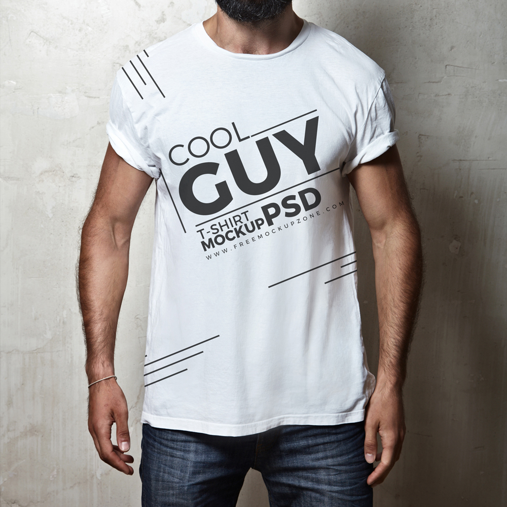 Free-Cool-Guy-T-Shirt-MockUp-Psd