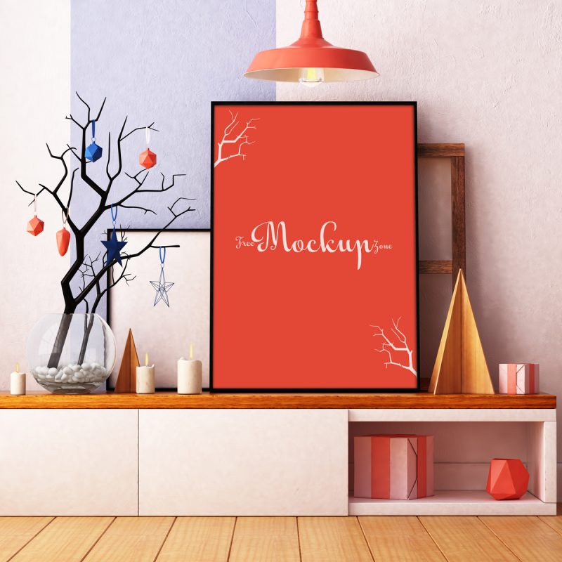 Download Free Room Interior Poster Mock-Up PsdFree Mockup Zone