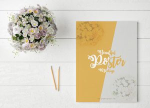 Free-Beautiful-Poster-MockUp-With-Flowers-2017