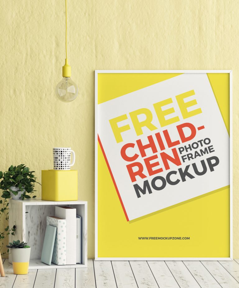 Download Free Children Room Photo Frame MockupFree Mockup Zone