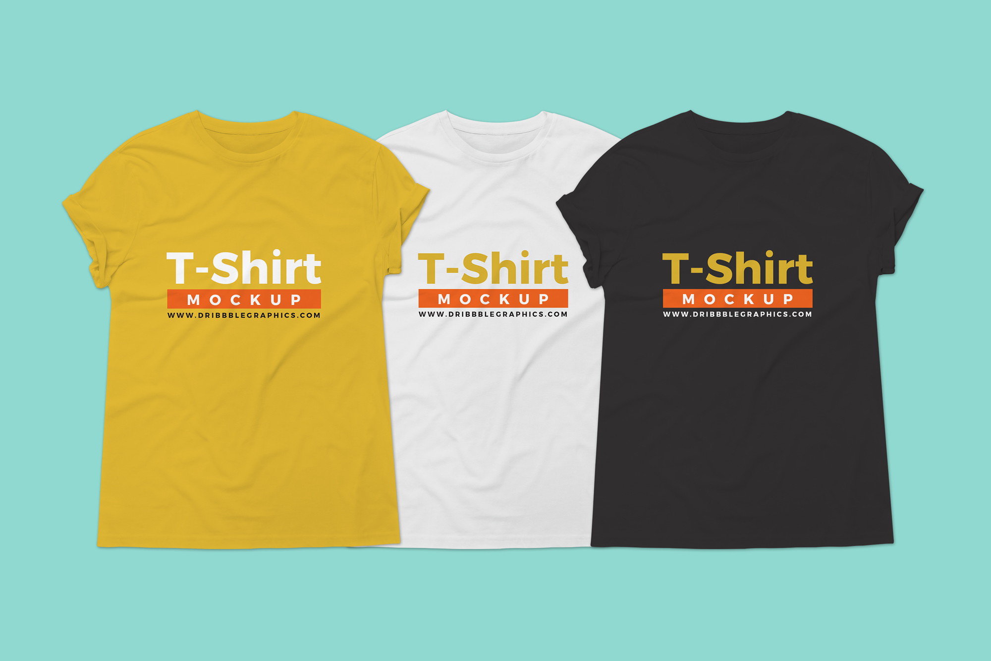 Free-Round-Neck-Tshirt-Branding-Mockup