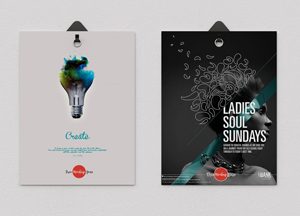 Free-2-Poster-Hanging-With-Clips-PSD-Mockup-300