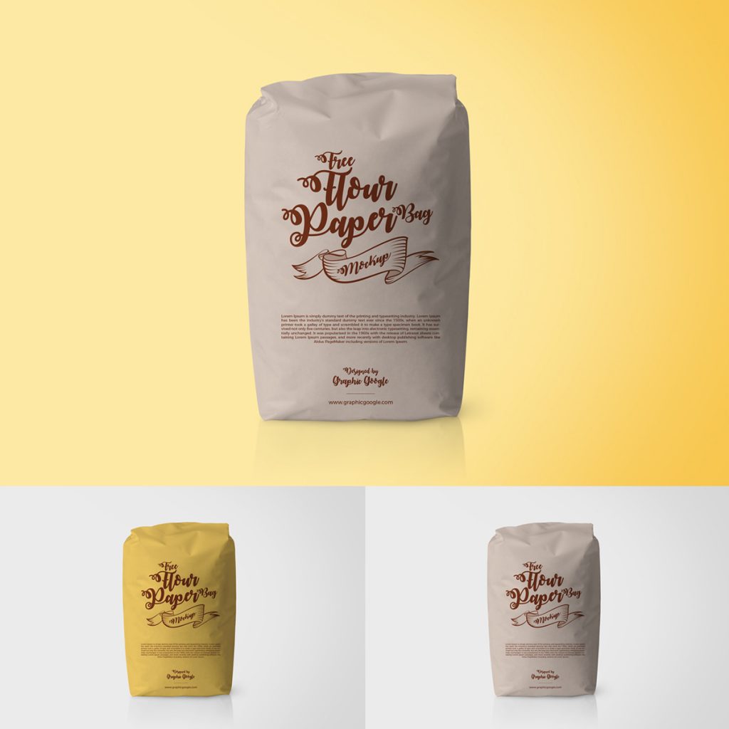 Download Free Flour Packaging Paper Bag Psd MockupFree Mockup Zone