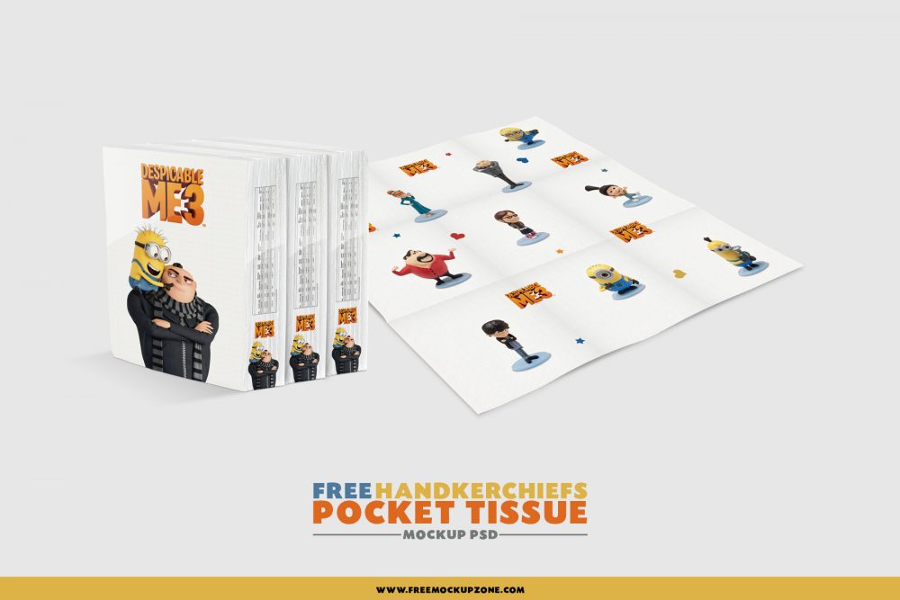 Download Free Handkerchiefs Pocket Tissue Mockup PSDFree Mockup Zone