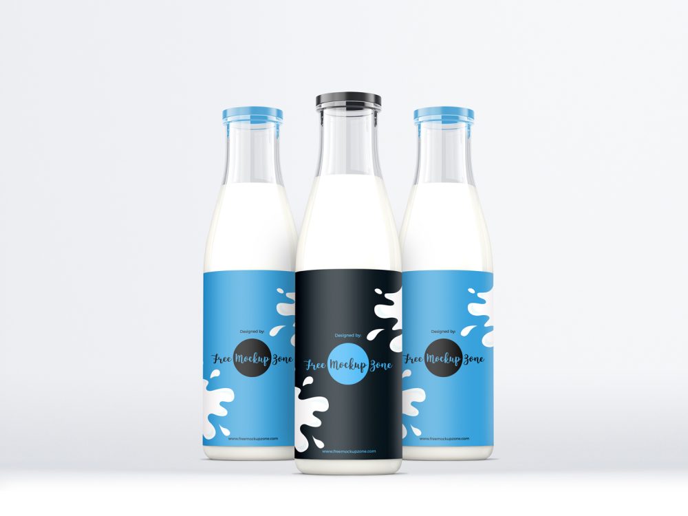 Download Free Milk Glass Bottle Mockup 2018Free Mockup Zone
