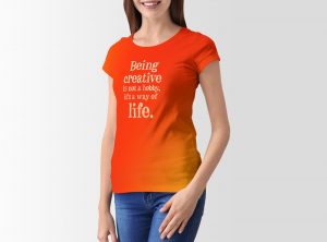 Free-Smiling-Girl-T-Shirt-Mockup