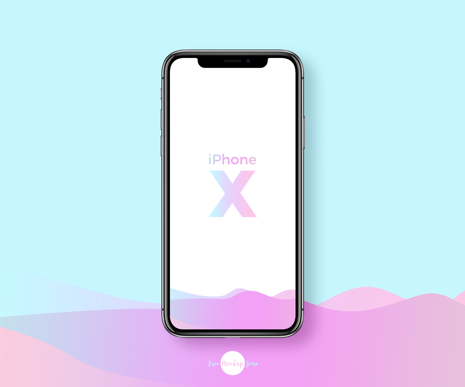 Free Front Screen iPhone X Mockup PSD 2018