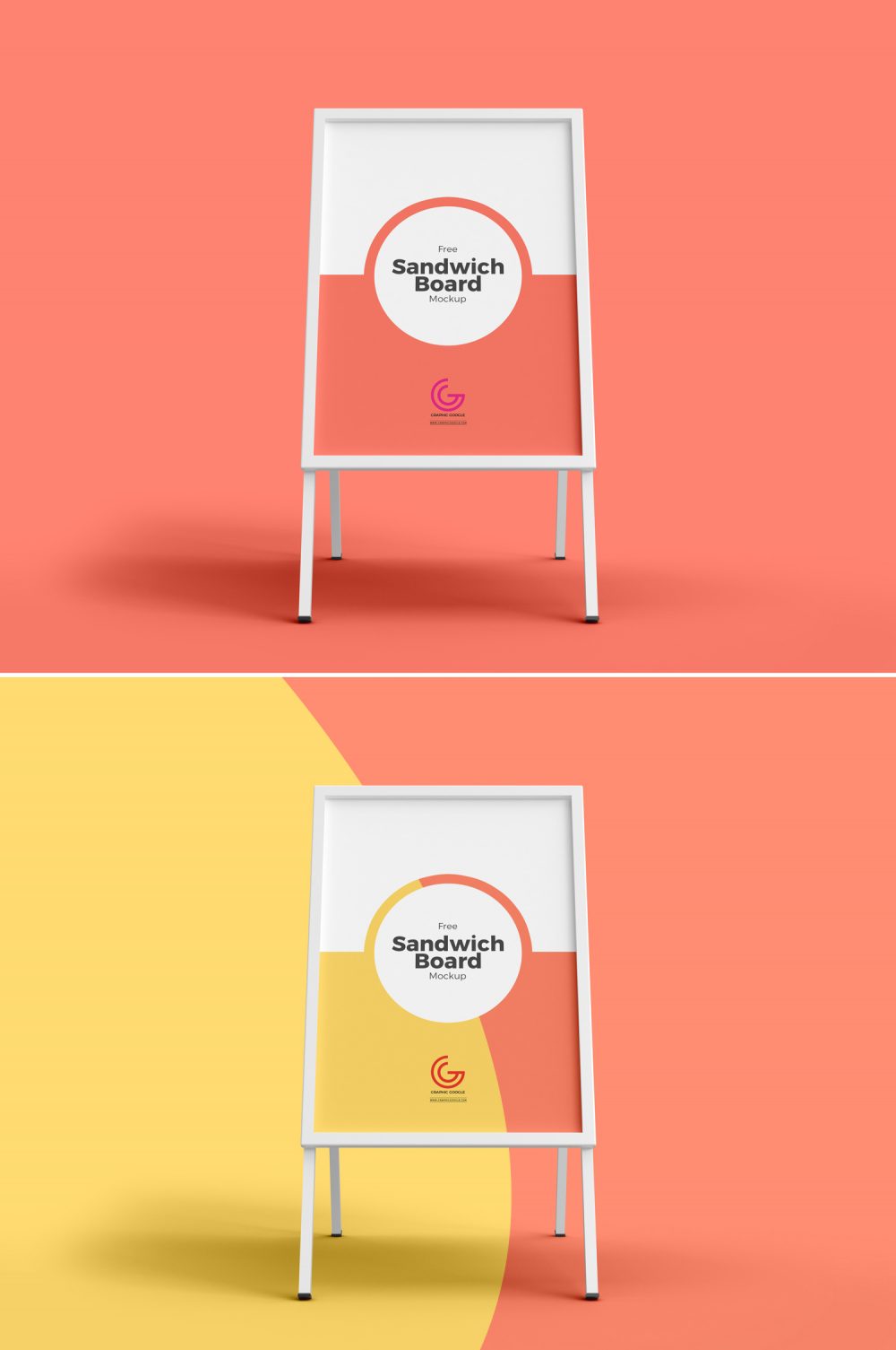 Free Sandwich Board Mockup For Outdoor Restaurant