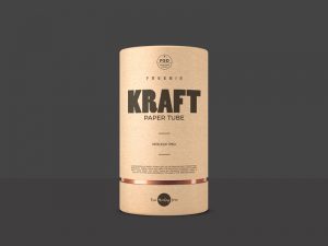 Download Free Kraft Paper Tube Mockup PSD 2018 - Free Mockup ZoneFree Mockup Zone