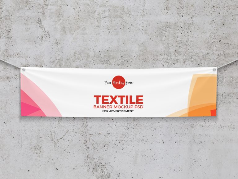 Download Free Elegant Textile Banner Mockup PSD For Advertisement ...