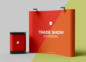 Free-Trade-Show-Banner-Stand-Backdrop-With-Display-Counter-Mockup-PSD-300