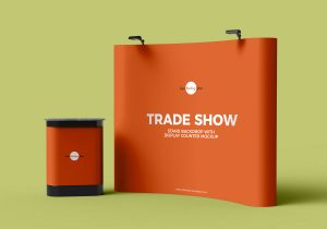 Free-Trade-Show-Banner-Stand-Backdrop-With-Display-Counter-Mockup-PSD-600