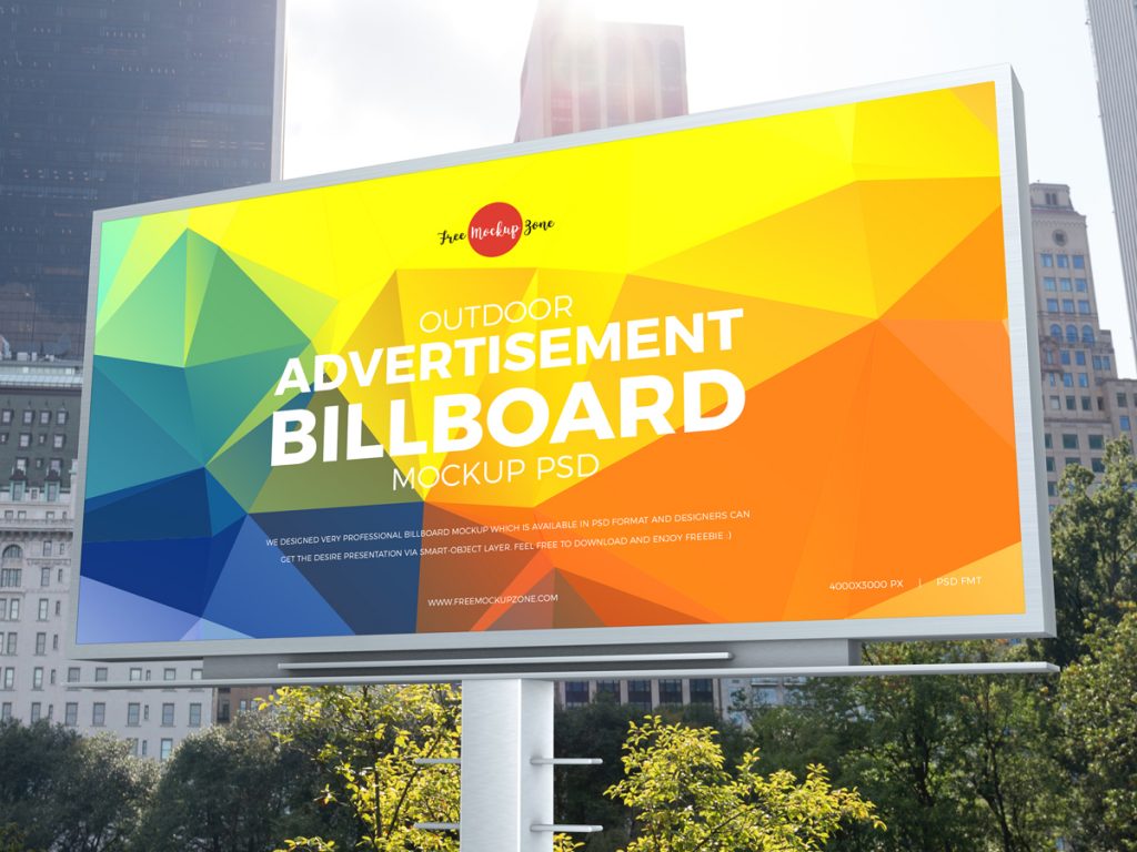 Download Free City Outdoor Advertisement Billboard Mockup PSD 2019 ...