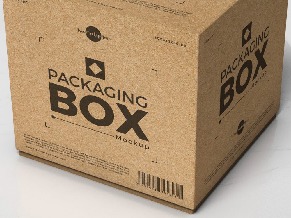 Free PSD Packaging Box Mockup For Presentation 2019 - Free Mockup Zone