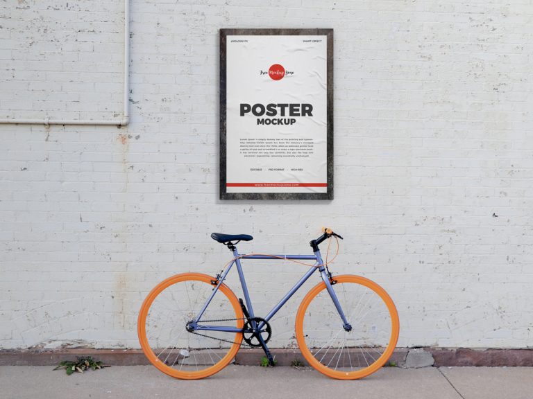 Download Free Street Wall Poster Mockup Design For Advertisement ...