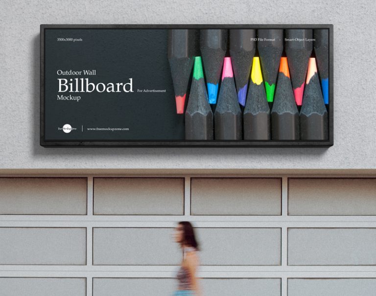Download Free Outdoor Wall Billboard Mockup For Advertisement ...