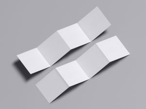 Free Square Four Fold Brochure Mockup - Free Mockup Zone