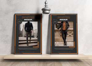 Free-Elegant-Two-Black-Framed-Poster-Mockup-300
