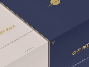 Free Slide Gift Box Mockup - Free Mockup Zone
