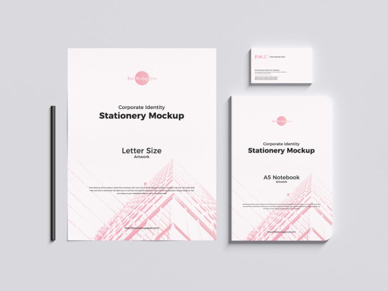 Free Corporate Identity Stationery Mockup PSD - Free Mockup ZoneFree