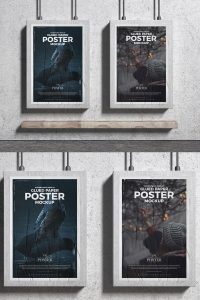 Download Free Branding Glued Paper Posters Mockup PSD - Free Mockup ...