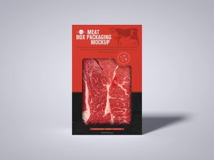 Download Free Meat Cutout Box Packaging Mockup - Free Mockup ZoneFree Mockup Zone