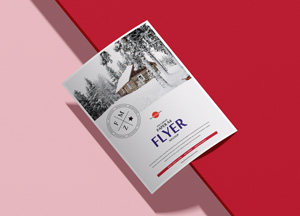 Free-PSD-Curved-Paper-A4-Flyer-Mockup-300
