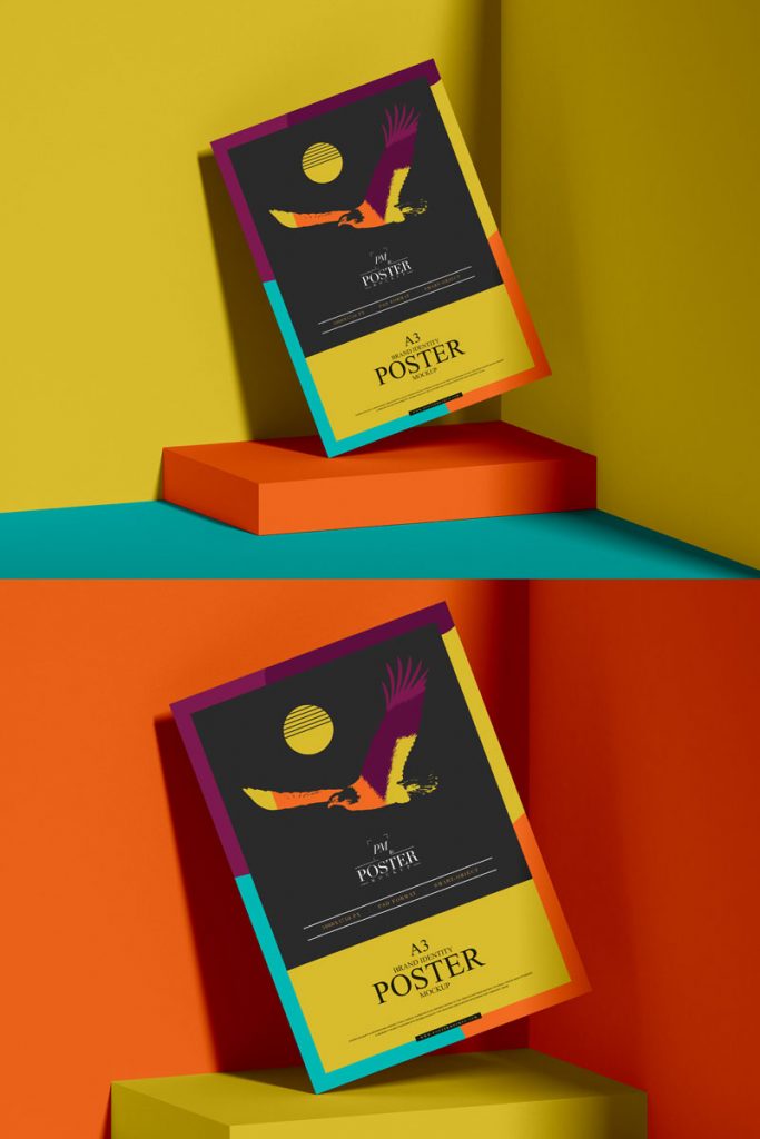 Free Modern Branding Poster Mockup PSD Free Mockup