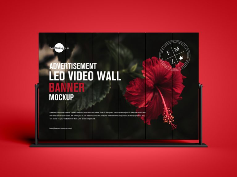 Free LED Video Wall Banner Mockup Free Mockup ZoneFree