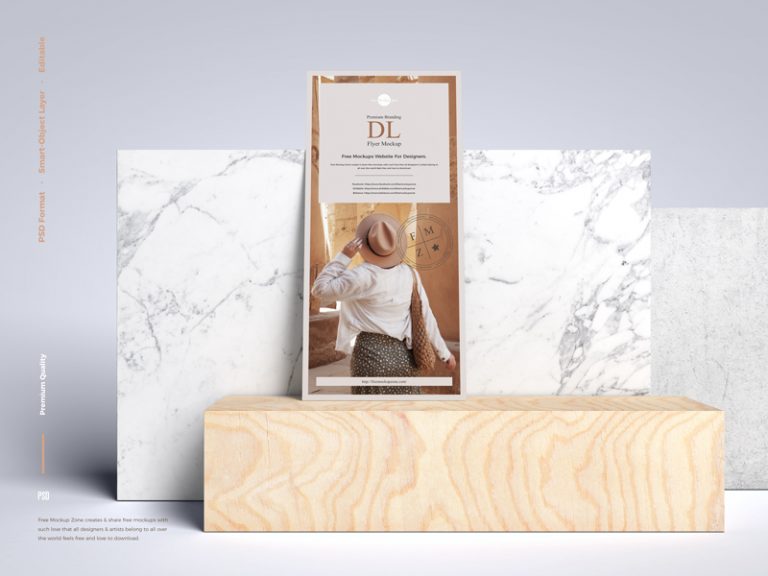 Free Premium Branding DL Flyer Mockup - Free Mockup Zone