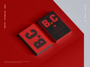 Free-Branding-Stack-of-Business-Card-Mockup-600