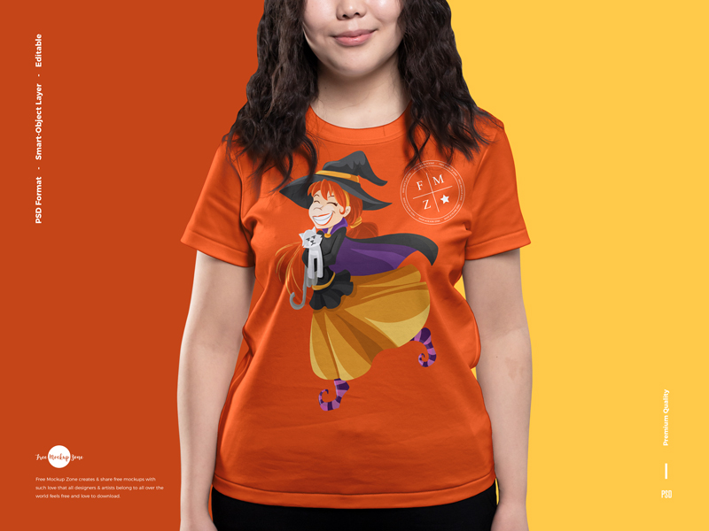 Free-Smiling-Girl-Wearing-T-Shirt-Mockup-600